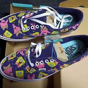 Vans X SpongeBob ComfyCush Authentic AlohaBob Sneakers ( 9.5)